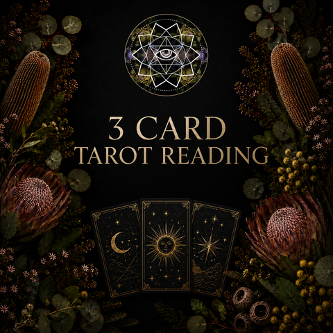 3 card tarot reading by Crystal Visions with crystals and intuitive guidance