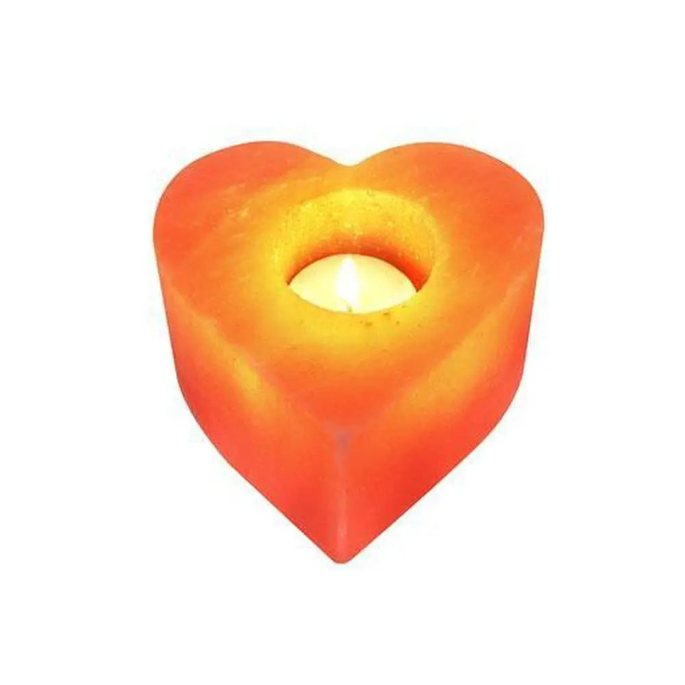 Himalayan Pink Salt Candleholder - Carved Shape Crystal Rock The Himalayan Salt Collective