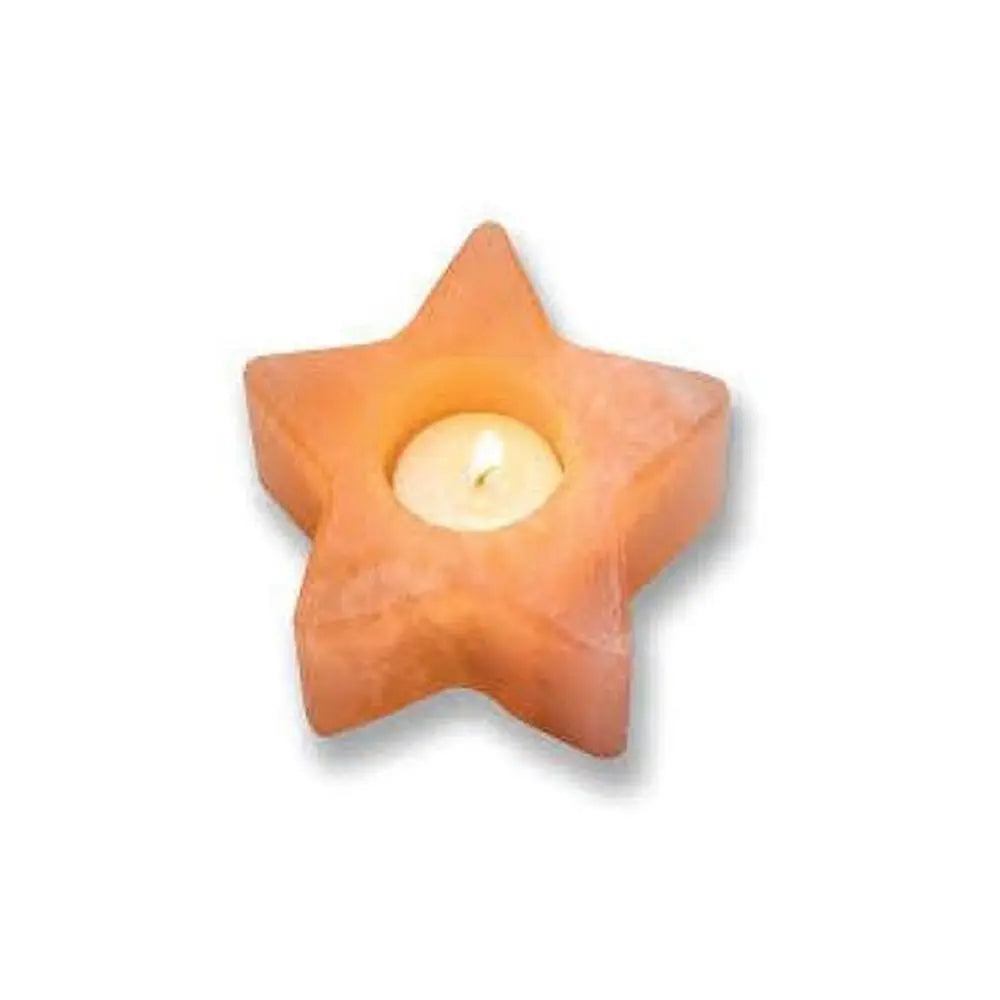 Himalayan Pink Salt Candleholder - Carved Shape Crystal Rock The Himalayan Salt Collective