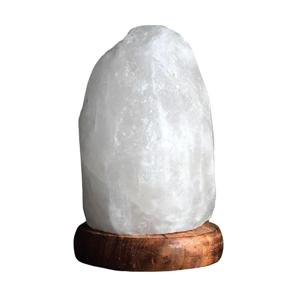Himalayan White Rock Salt Lamps - 12V 12W Natural Shape Cut Unique Crystal Lamp The Himalayan Salt Collective