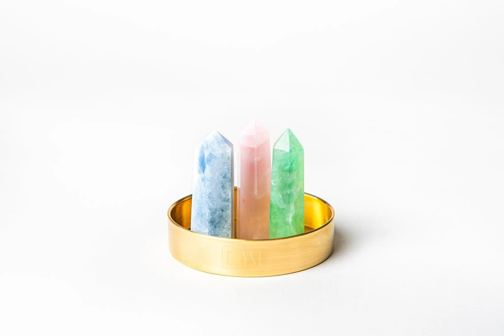 Love + Relationship Crystal Trio - Rose Quartz, Blue Calcite + Fluorite Cryst