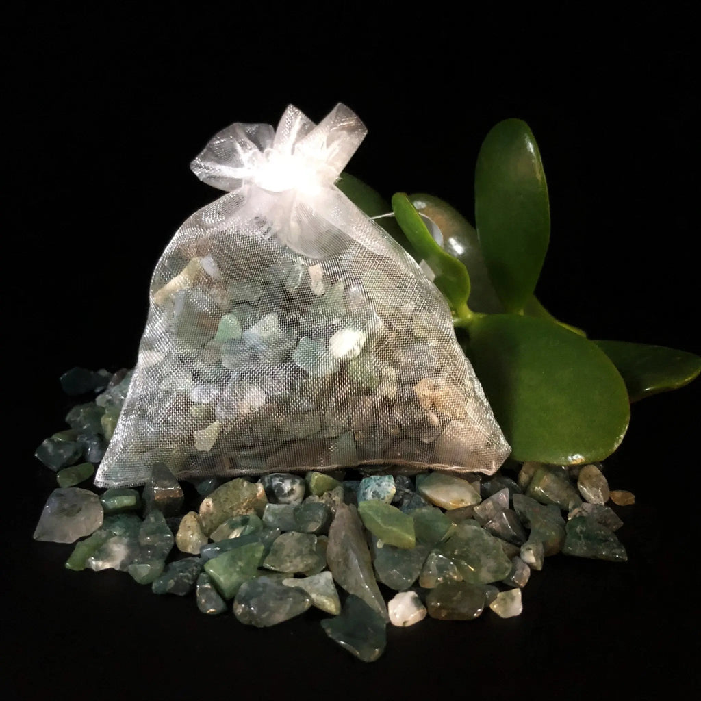 Moss Agate Chips Crystal Visions Store