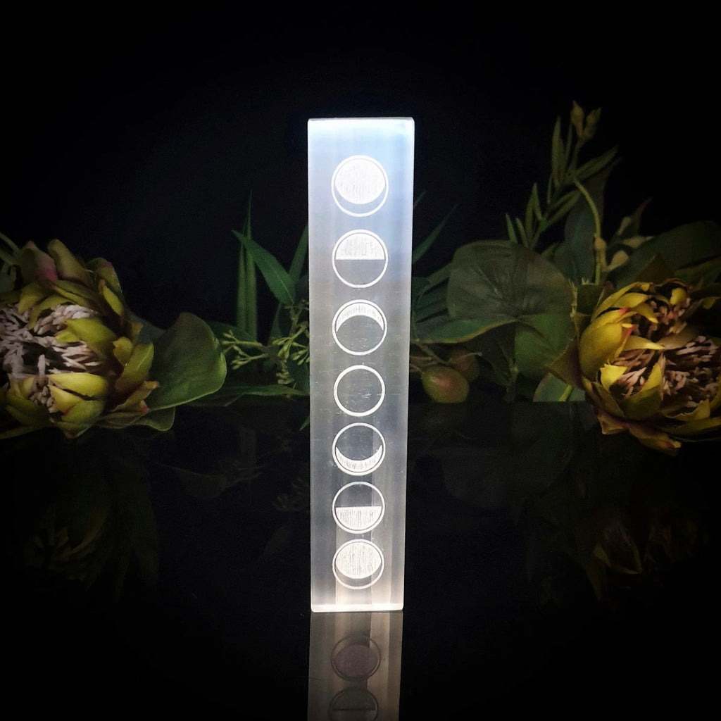 Selenite Moon Cycles Charging Slab Crystal Visions Store
