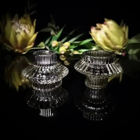 Aida Vintage Glass Candle Holder - Crystal Visions Store
