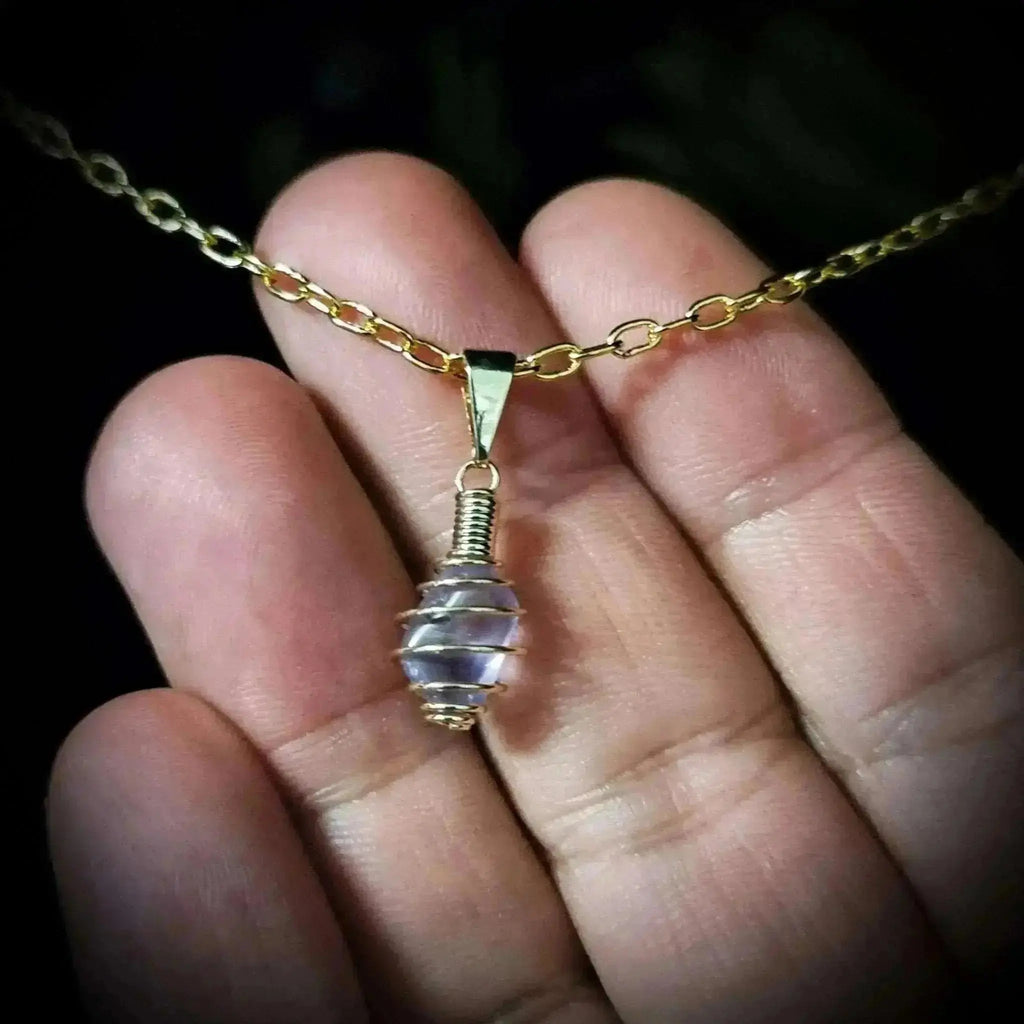 Amethyst & Gold Necklace - Crystal Visions Store