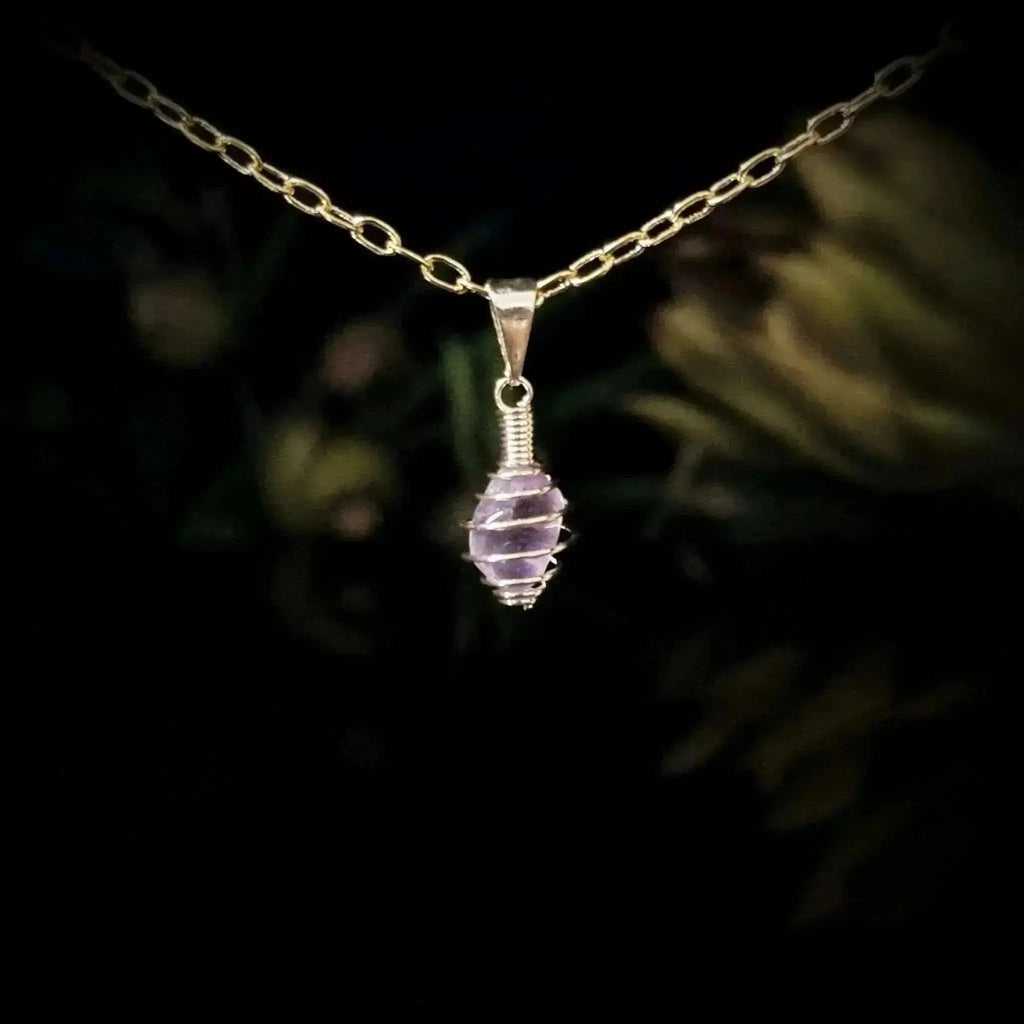 Amethyst & Gold Necklace - Crystal Visions Store