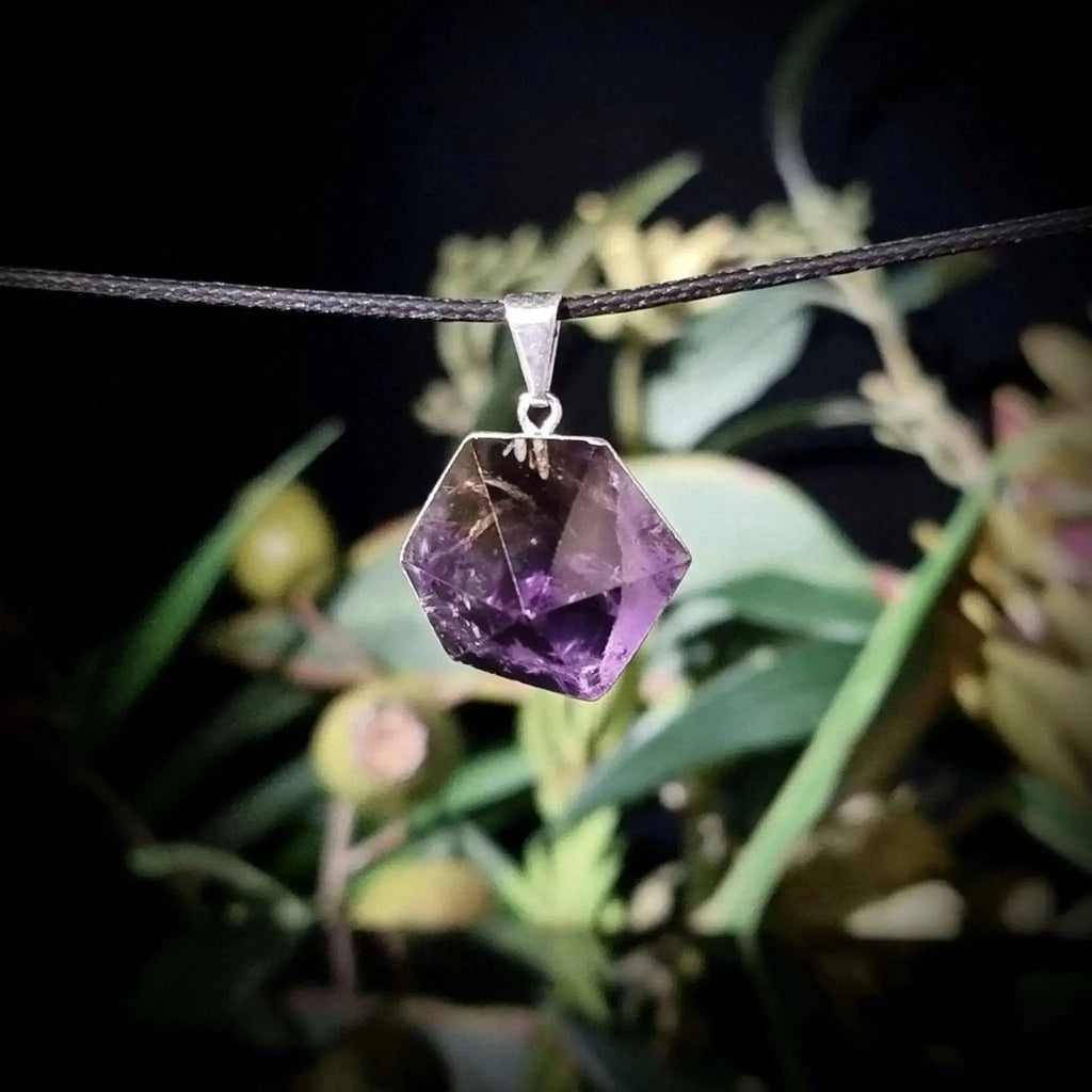 Amethyst Hexagon Pendant - Crystal Visions Store