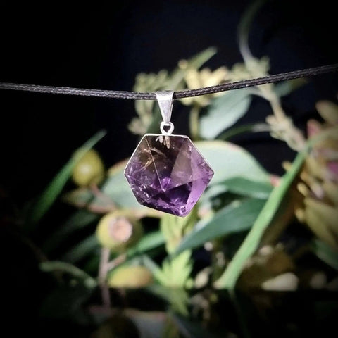 Amethyst Hexagon Pendant - Crystal Visions Store