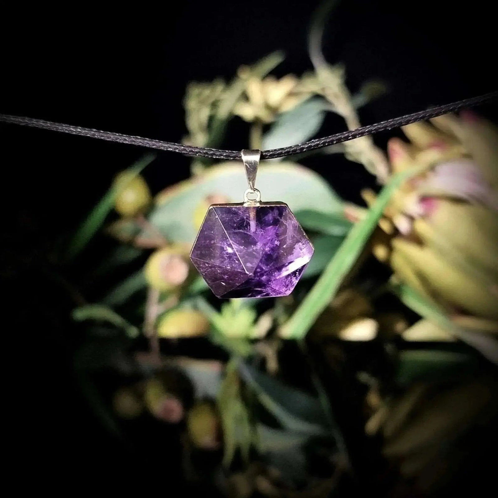 Amethyst Hexagon Pendant - Crystal Visions Store