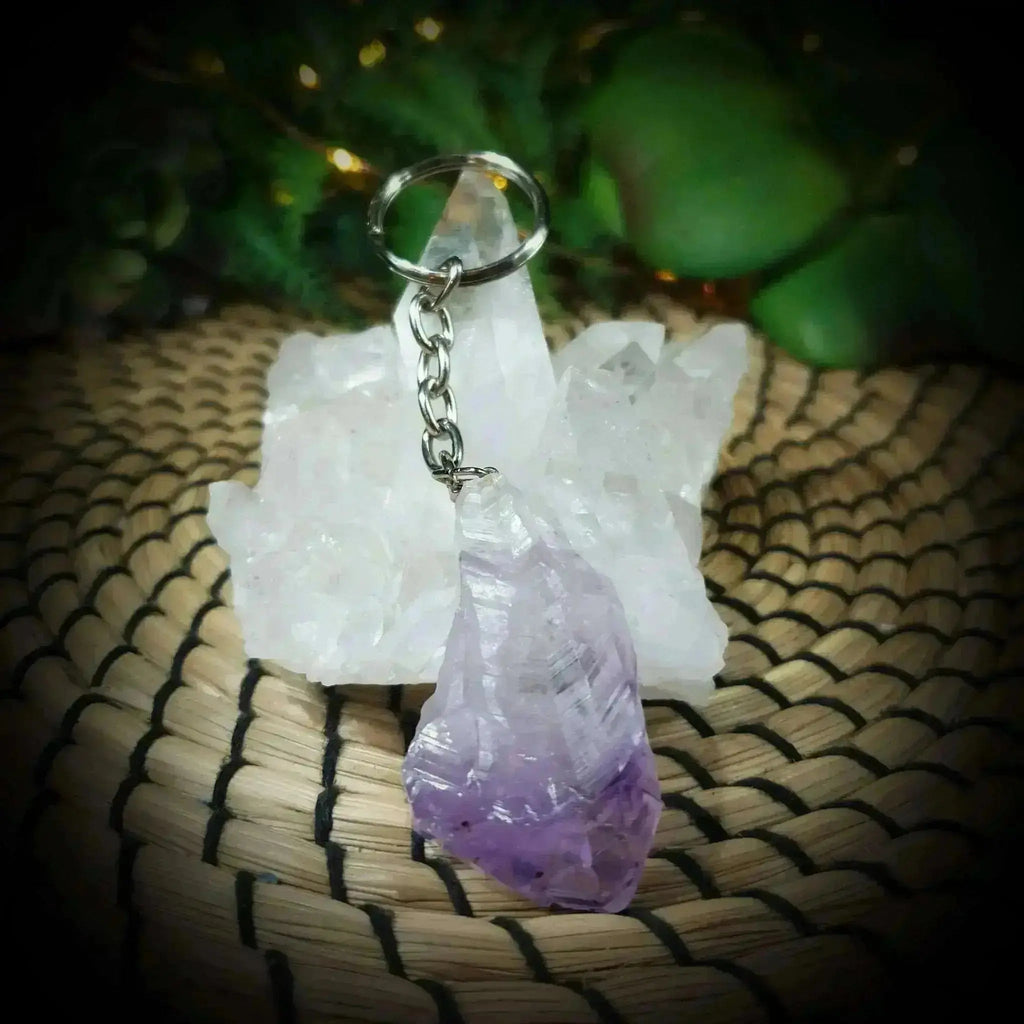 Amethyst Point Keyring - Crystal Visions Store