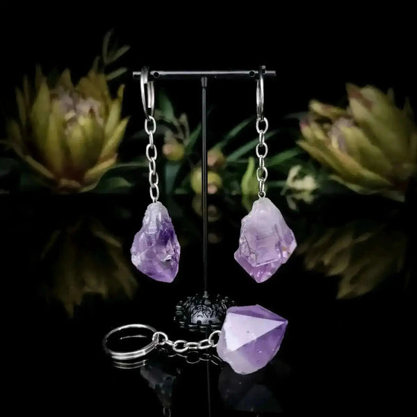 Amethyst Point Keyring - Crystal Visions Store