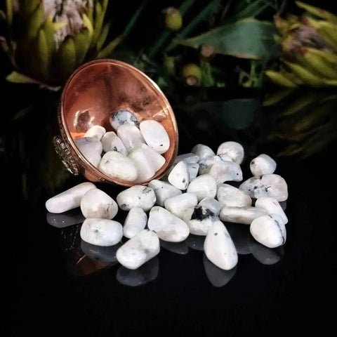 Bag of Rainbow Moonstone Tumbles - Crystal Visions Store