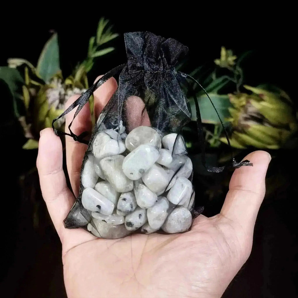 Bag of Rainbow Moonstone Tumbles - Crystal Visions Store