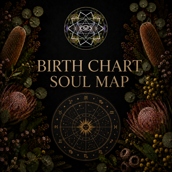 Personal birth chart astrology reading by Crystal Visions with crystals and celestial energy