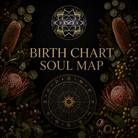 Personal birth chart astrology reading by Crystal Visions with crystals and celestial energy