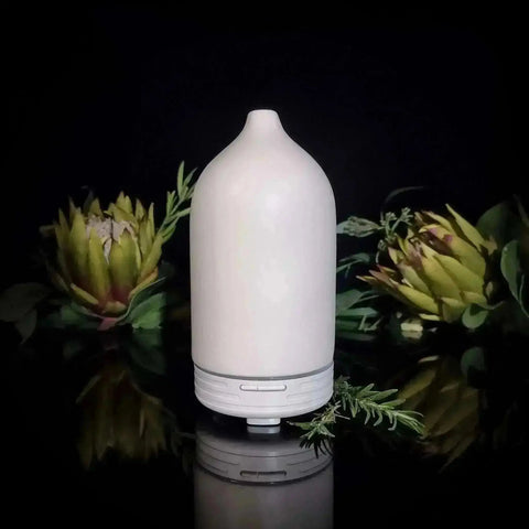 Ceramic Ultrasonic Diffuser - Smooth White - Crystal Visions Store