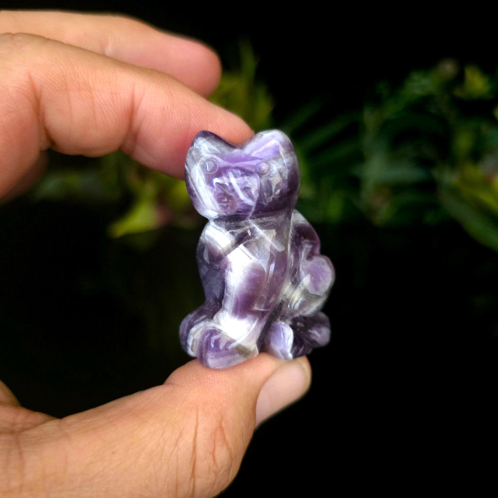 Chevron Amethyst Cat - Crystal Visions Store