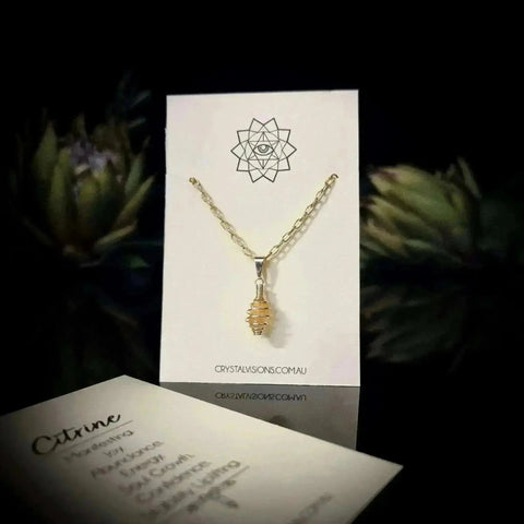 Citrine & Gold Necklace - Crystal Visions Store