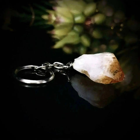 Citrine Point Keyring - Crystal Visions Store