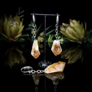 Citrine Point Keyring - Crystal Visions Store
