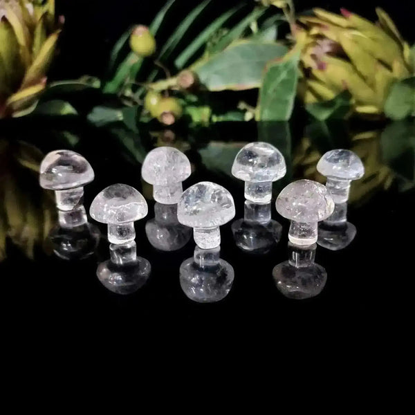 Clear Quartz Mushrooms