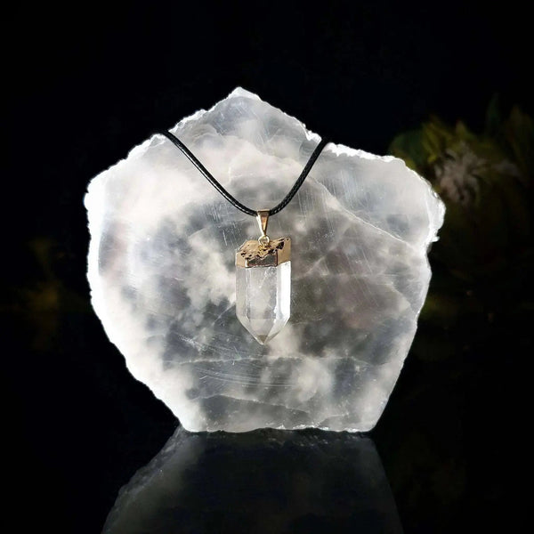 Clear Quartz Point Necklace