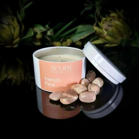 French Pear Travel Candle - Crystal Visions Store