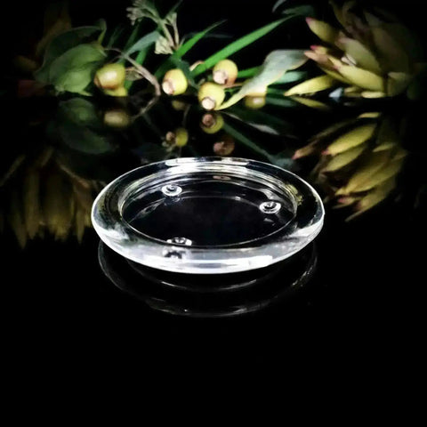 Glass Pillar Plate - Candle Holder - Crystal Visions Store