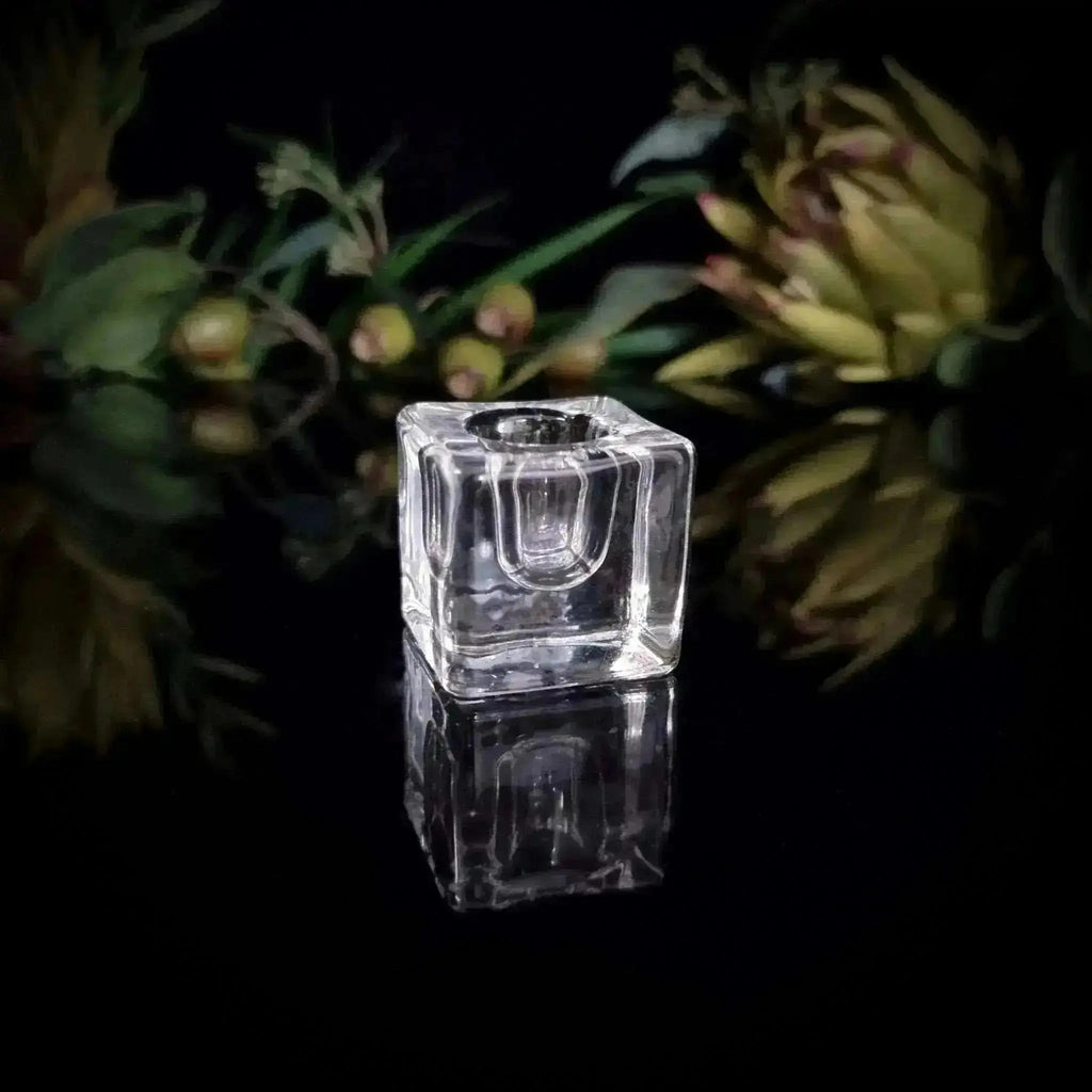 Glass Taper Candle Holder - Crystal Visions Store
