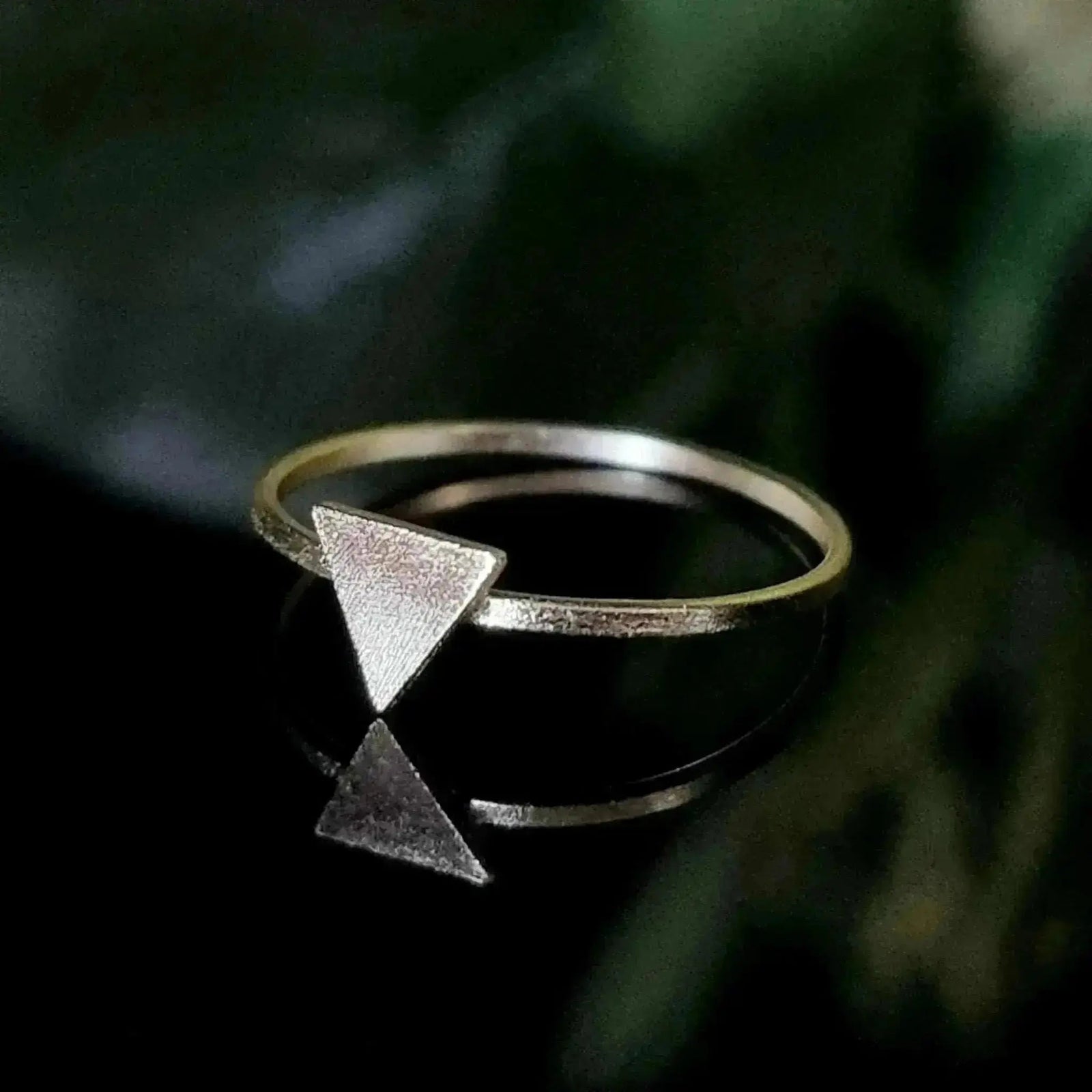 Gold Triangle Ring - Crystal Visions Store