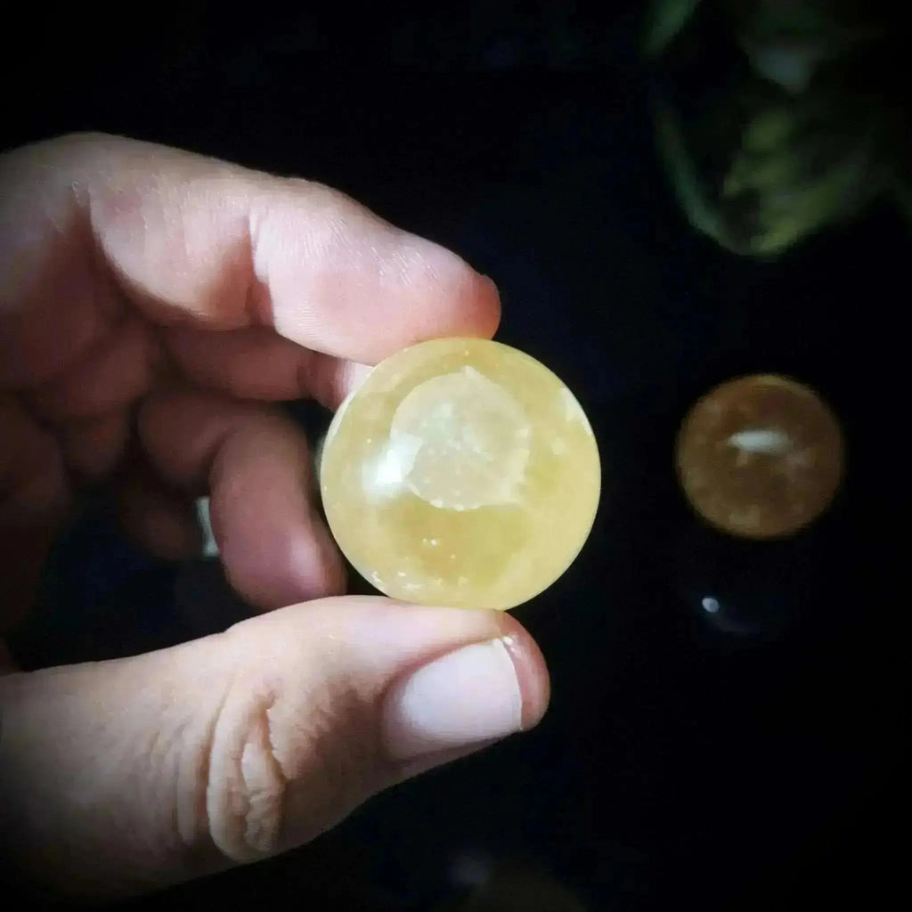 Honey Optical Calcite Sphere - Crystal Visions Store