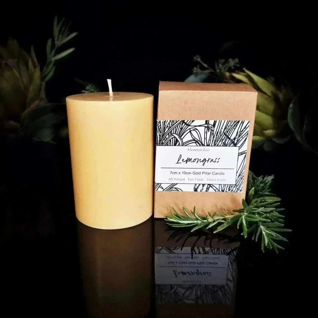 Lemongrass Pillar Candle - Crystal Visions Store
