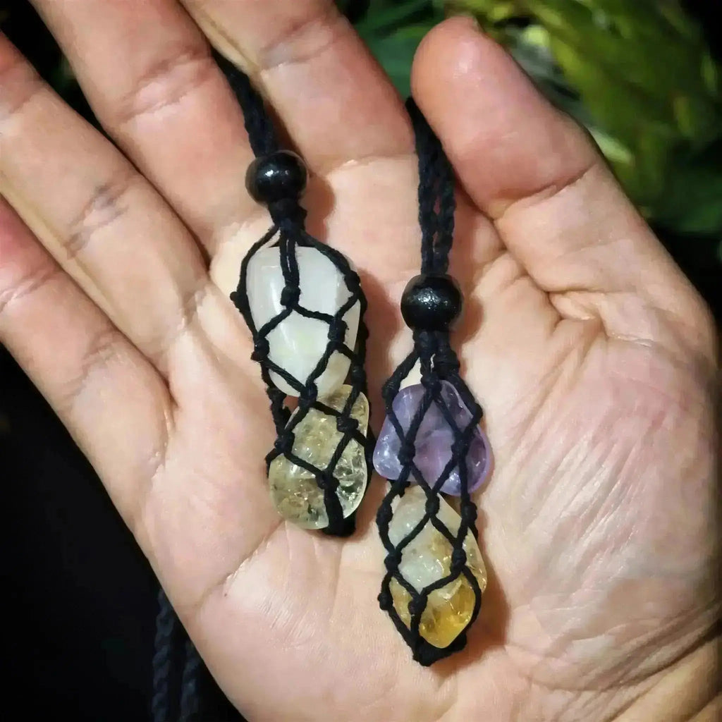 Macrame Necklace - Crystal Visions Store