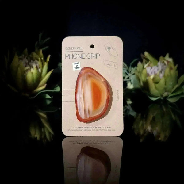 Orange Agate Phone Grip