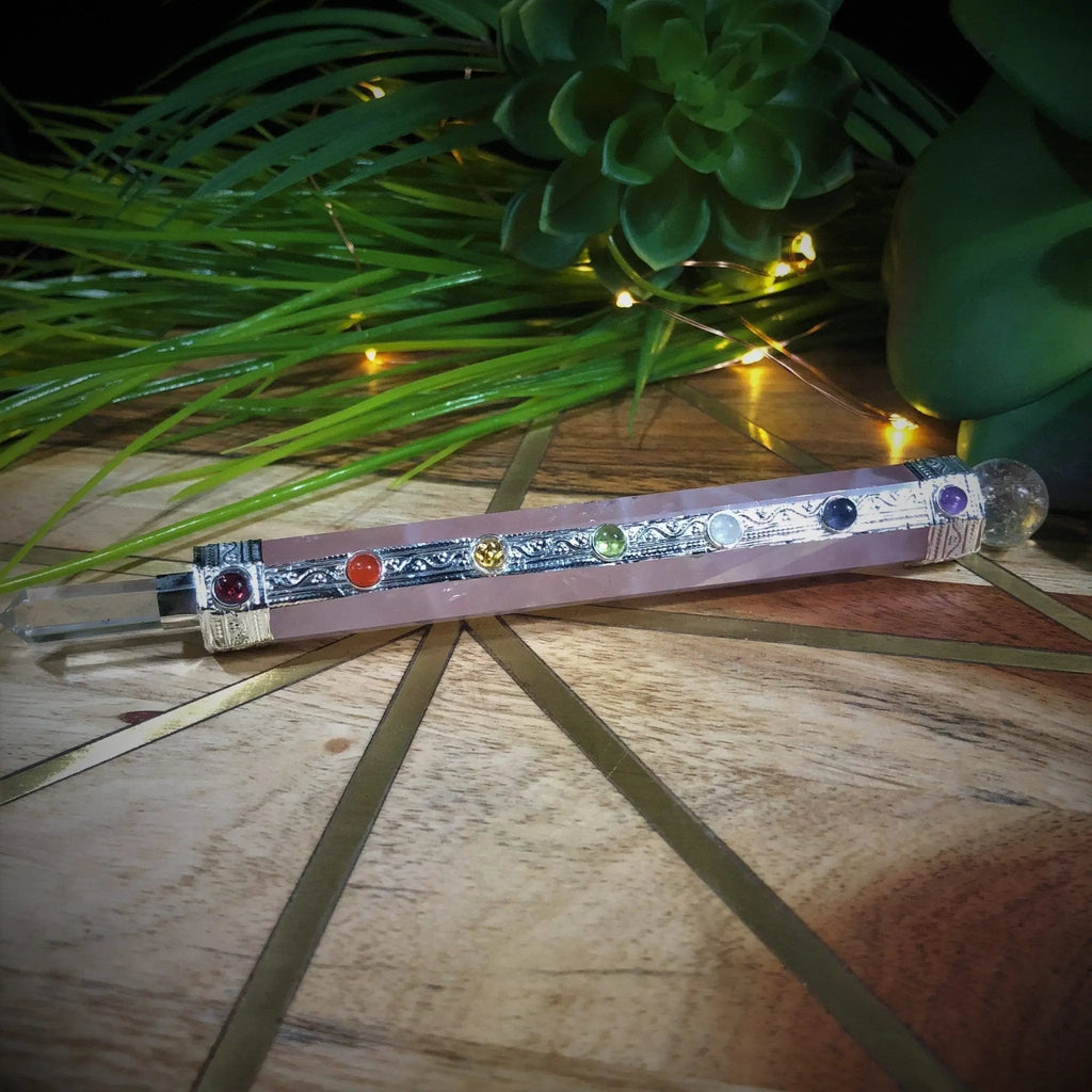 Rose Quartz Chakra Wand - Crystal Visions Store