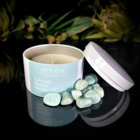 Summer Beach House Travel Candle - Crystal Visions Store