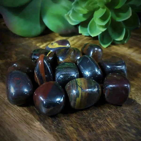 Tiger Iron Tumble Stones